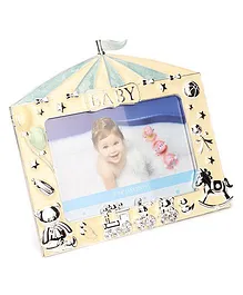 Archies Home Shape Photo Frame - Yellow Blue