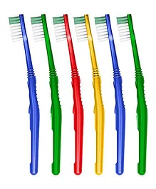 aquawhite Junior Champ Ultra Soft Toothbrush Pack of 6 (Color May Vary)