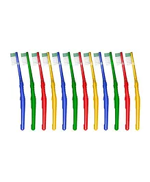 aquawhite Junior Champ Ultra Soft Toothbrush Pack of 12 - Multicolor