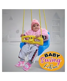 Dash Lehar Baby Swing With Heavy Rope & 3 Point Safety Harness-Blue