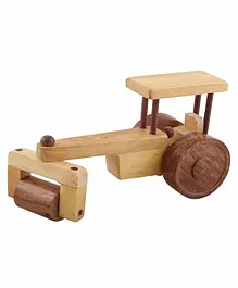 Desi Karigar Wooden Classical Road Roller Toy - Brown