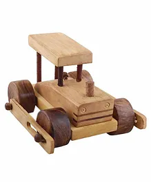 Desi Karigar Wooden Classical Army Tank Toy - Brown