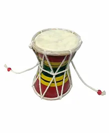 Desi Karigar Handmade Small Wooden Damru - Multicolour