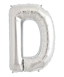 Shopperskart Helium Foil Balloon D Shape - Silver