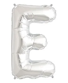 Shopperskart Helium Foil Balloon E Shape - Silver