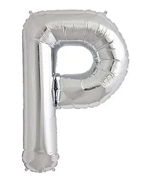 Shopperskart Helium Foil Balloon P Shape - Silver