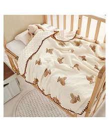 SYGA Baby Blanket Ultra Soft Teddy Bear
                        Design, Cozy Cotton Blanket for Newborn Infant
                        Toddler, Crib & Stroller Use 40 x 40 inch