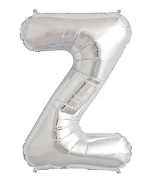 Shopperskart Helium Foil Balloon Z Shape - Silver