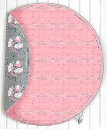 Silverlinen Counting Sheep Quilted Cotton Playmat Cum Storage Bag - Pink and Grey