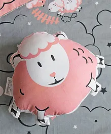 Silverlinen Counting Sheep Shape Cushion - Pink