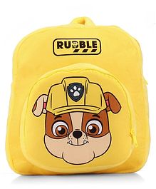 Paw Patrol Rubble Printed Soft Plush Backpack - Height 12 Inches