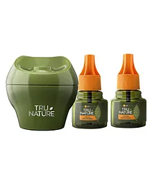 Tru Nature Herbal Mosquito Repellent
                      Vaporizer Machine with 2 Refills Plant-Based &
                      Safe for Kids - 45 ml Each