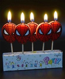Funcart Spiderman Cake Topper Candle - Pack of 5