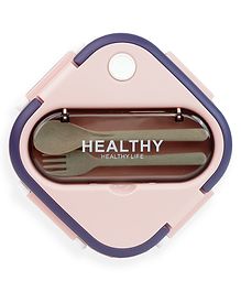 Little Surprise Box Rounded Square Stainless Steel Kids Lunch Box - Pink