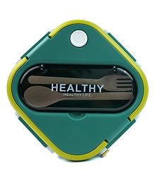Little Surprise Box Rounded Square Stainless Steel Kids Lunch Box - Green