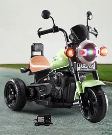 Bob Harley Three Wheel Battery Operated
                        Ride on Bike With Music & Lights - Green
