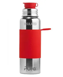 Pura Insulated bottle With Sporty Top Red - 650 ml