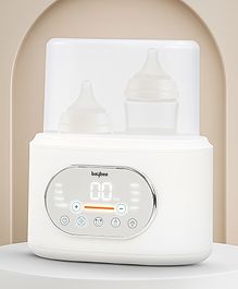 BAYBEE Duowarm 10-in-1 Bottle Warmer for Baby Milk & Food | Electric Double Bottle Sterilizer & Heater with LED Touch, Timer, Auto Shut-Off, Night Light | BPA-Free Baby Bottle Warmer