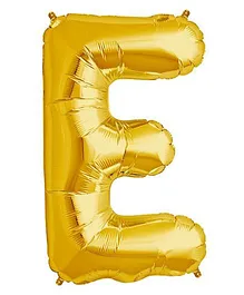 Shopperskart Helium Foil Balloon E Shape - Golden