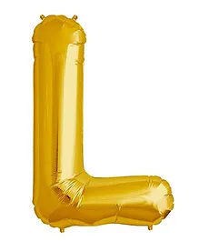Shopperskart Helium Foil Balloon L Shape - Golden