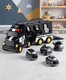 Play Nation 5 In 1 Friction Powered Police
                        Truck Toy Set With Light & Sound - Black|
                        Includes 4 Small Mission Vehicles| Gifting Idea|
                        Toy for 3+ Years Boys & Girls| Non-stop
                        action| Imaginative play