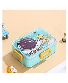 CuddleNest Kids Stainless Steel Cartoon Lunch Box - Light Blue