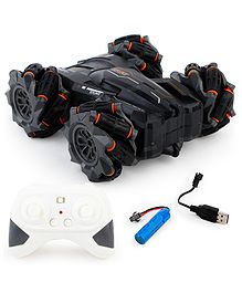 Fiddlerz Remote Control Stunt Car Double Sided Driving RC Stunt Drift Car Toy for Kids 4 Wheel Drive Remote Control Racing 360° Rotation Rechargeable Battery(Red Black)