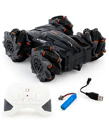 Fiddlerz Remote Control Stunt Car Double Sided Driving RC Stunt Drift Car Toy for Kids 4 Wheel Drive Remote Control Racing 360° Rotation Rechargeable Battery(Red Black)
