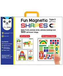 Play Panda Fun Magnetic Shapes Junior Type 2 - 58 Magnetic Shapes 200 designs