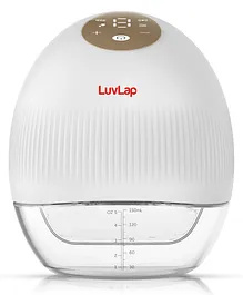 Luv Lap Glory Hands Free Electric
                              Wearable Breast Pump With 4 Modes 9
                              Suction Levels & USB C Charging Soft
                              Inserts - White