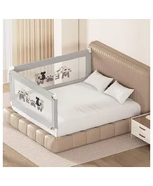 Kids Station Comfy Baby Safety Bed Rail
                      Foldable & Portable Guard Rail with 28-Level
                      Adjustable Height (80cm) 6.6ft x 6ft (200x180cm),
                      2 Side Fence Made in India (Grey, Basic)