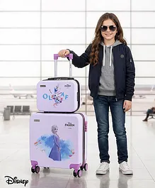 Babyhug Disney Frozen Kids Travel Luggage
                        with Carry-On Luggage & Wheels Pack of 2 -
                        15 & 13 Inches| Shock Resistant| Telescopic
                        Handle| Water Resistant| Easy Zipper Closure|
                        Durable Wheels| TSA Lock