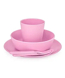 Bobo&Boo Bamboo Dinnerware Set of 5 - Pink