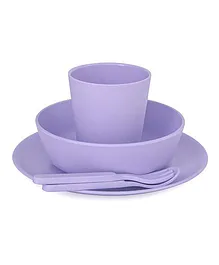 Bobo&Boo Bamboo Dinnerware Set of 5 - Purple