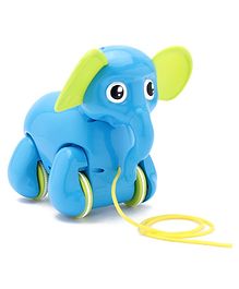 Giggles Alphy The Elephant Pull Along Toy - Blue