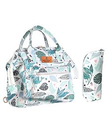 Motherly Nano Diaper Bag Small Size, Baby Bags For Mothers, Diaper Bag For Mom, Hospital Bag  (Green Leaf)