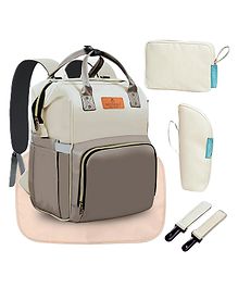 Motherly Envy Diaper Bag for Mothers for Travel With Accessories | Spacious And Water Resistant Diaper Bags for Mom | baby bag for mother travel | Maternity Bags for Mother-Cream Grey