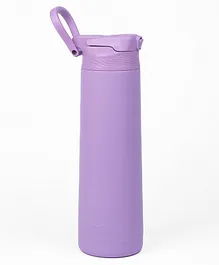 Kicups Stainless Steel Water Bottle Insulated Sipper FlexiFlow Water Bottle Travel Gym School Thurmus Hot and Cold bottle Purple - 750 ml