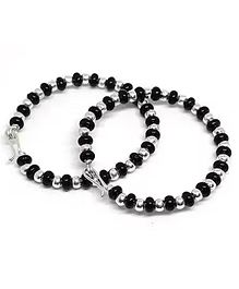 Akinos Kids Set Of 2 Beaded Designed Bracelet - Silver