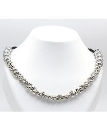 Aabacus Navratri Diwali Festive Theme Ethnic Oxodised Ghunghri Detailed Necklace- Silver