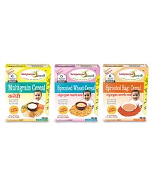 Sampoorna Satwik Combo Multigrain Stage 1 With Sprouted Wheat & Ragi Cereal Pack of 3 - 200 gm each