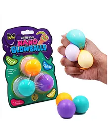Scoobies Nano Glow Balls-Mini Multi Color Glow-in-the-Dark Sensory Balls for Kids 3+