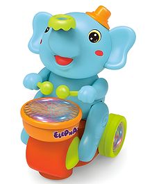 NEGOCIO Elephant Toys Electric Blowing Ball Elephant Bump & Go with Musical & Light (Color May Vary)
