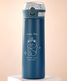 BAYBEE Dripzy Baby Sipper Bottle with Straw for Kids | Leak Proof BPA Free with Stainless Steel & Safe Lid with Lock | Non Spill Drinking Sipper Water Bottle for School Kids Boys Girls (500ml, Blue)