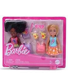 Barbie Chelsea Play Together Doll Set of 2 Dolls With Accessories Height 14.5 cm - Multi Colour