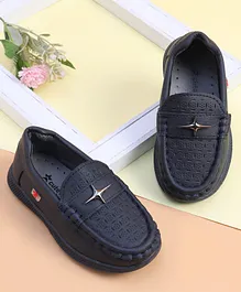 Cute Walk by Babyhug Loafer With Star Applique - Navy Blue