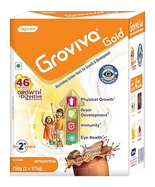 Groviva Gold Milk Protein Powder for
                              Kids | 2-6 Years | 750 g Chocolate BIB| 46
                              Nutrients | Growth & Digestive
                              Nutrients | Supports Physical Growth |
                              Brain Development | Immunity & Eye
                              Health