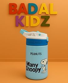 Badal Kidz Stainless Steel Sipper Bottle,350ml Vacuum Insulated Water Bottle with Straw Lid | BPA Free Leakproof Steel Flask for School & Travel- Blue