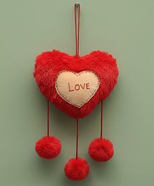 Tickles Hanging Heart with Love Soft Stuffed Plush Toy for Kids Birthday Valentine Gift Girlfriend Boyfriend (Color: Red; Size: 25 cm)