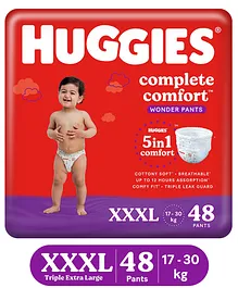 Huggies Complete Comfort Wonder Pants
                        Triple Extra Large XXXL Baby Diaper Pants with 5
                        in 1 Comfort - 48 Pieces
